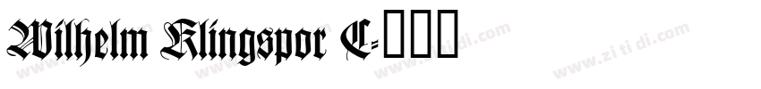 Wilhelm Klingspor C字体转换